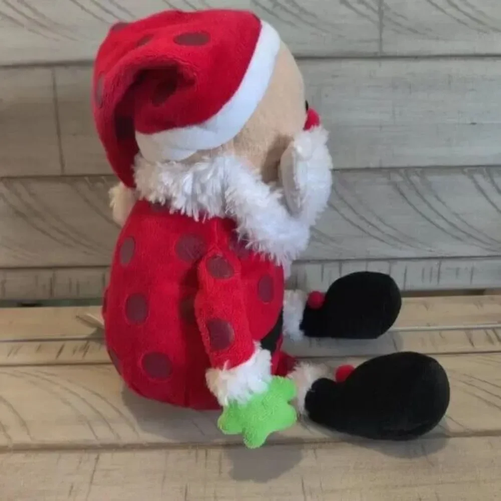 Red Polka Dot Santa Claus Plush Stuffed Character Christmas Toy 13